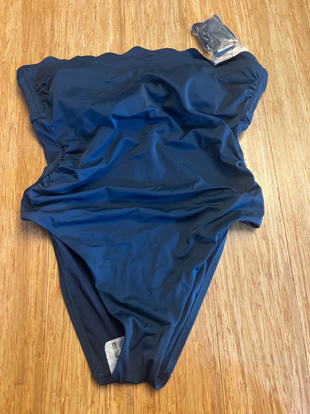 Shade & Shore Navy High-Leg Cheeky One-Piece